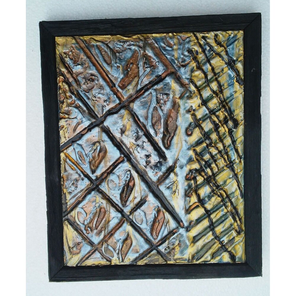 Alto Painting Textured on Wood Wall Art 11" x 9" DelMarq